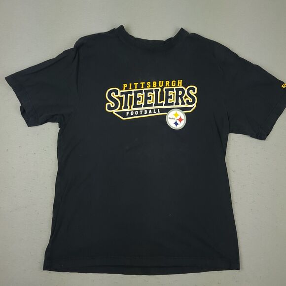 Reebok Other - Reebok Pittsburgh Steelers T Shirt Mens XL Black Cotton Short Sleeve